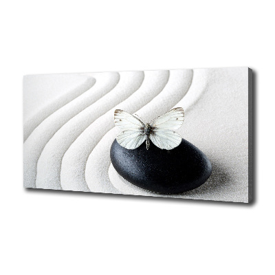 Canvas wall art Zen stone and butterfly