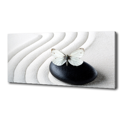 Canvas wall art Zen stone and butterfly