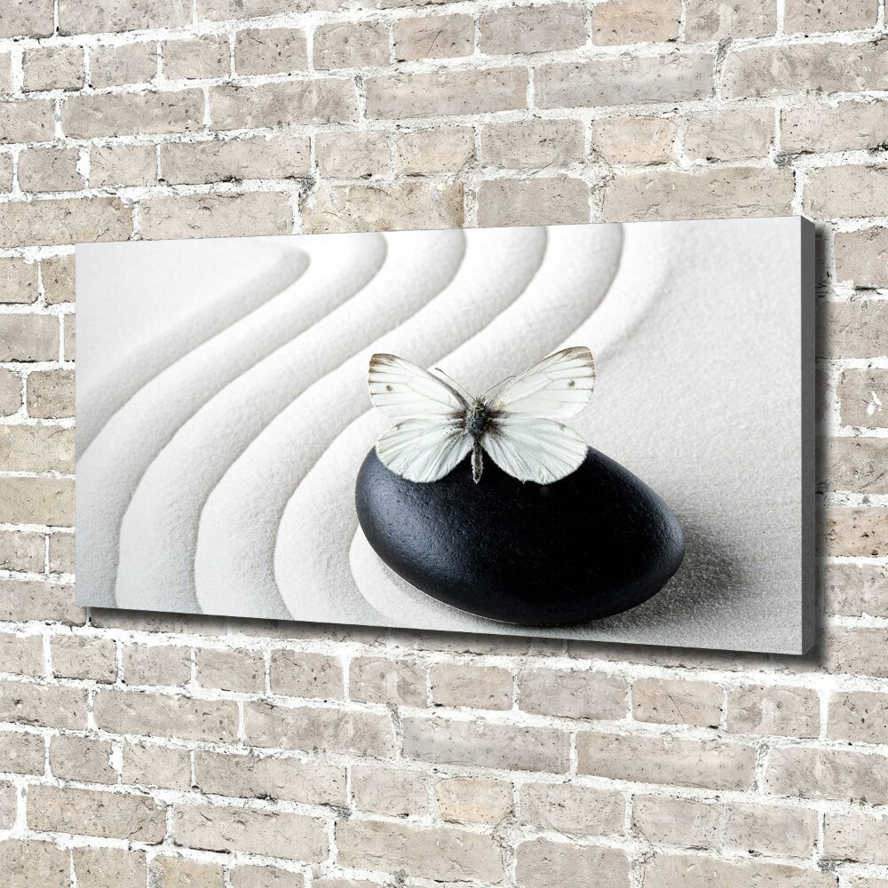 Canvas wall art Zen stone and butterfly