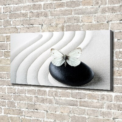 Canvas wall art Zen stone and butterfly