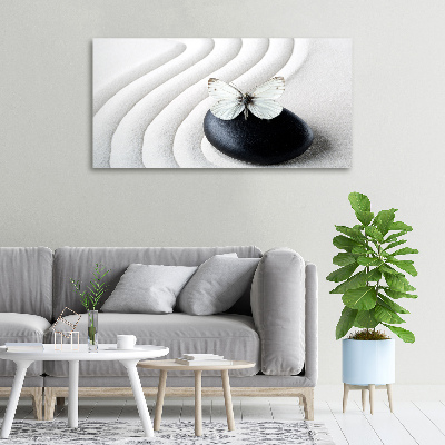 Canvas wall art Zen stone and butterfly