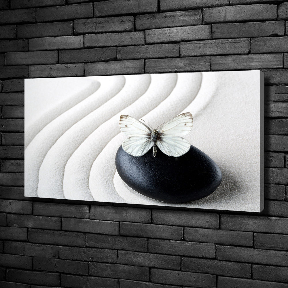 Canvas wall art Zen stone and butterfly