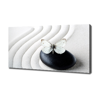 Canvas wall art Zen stone and butterfly