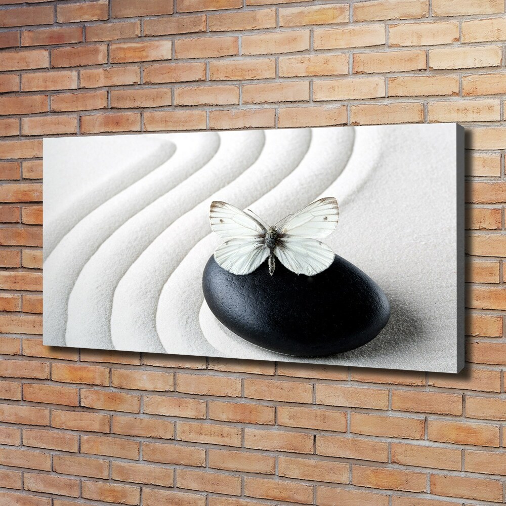 Canvas wall art Zen stone and butterfly