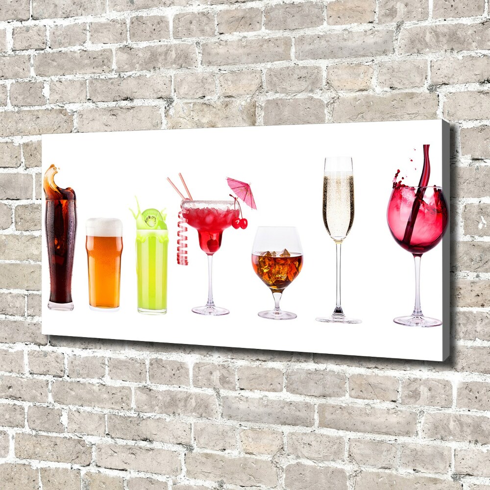 Canvas wall art Drink set