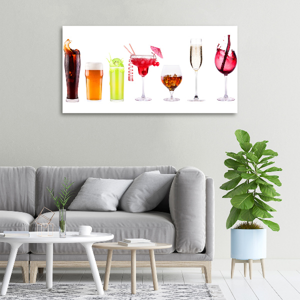 Canvas wall art Drink set