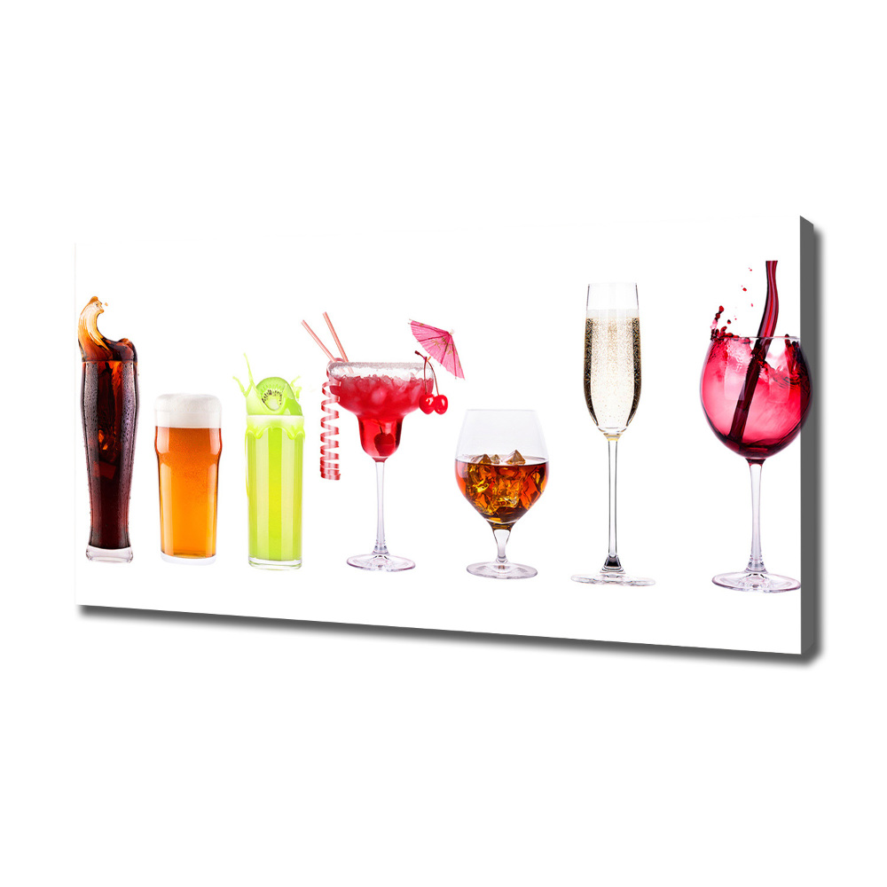 Canvas wall art Drink set