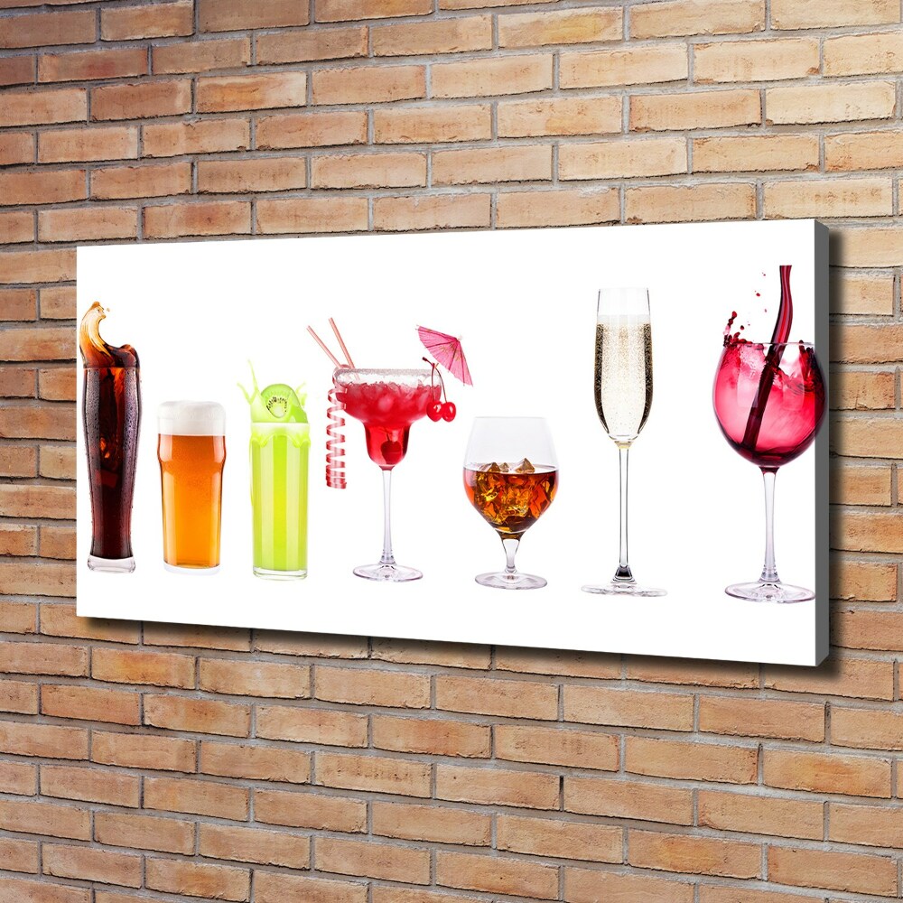 Canvas wall art Drink set