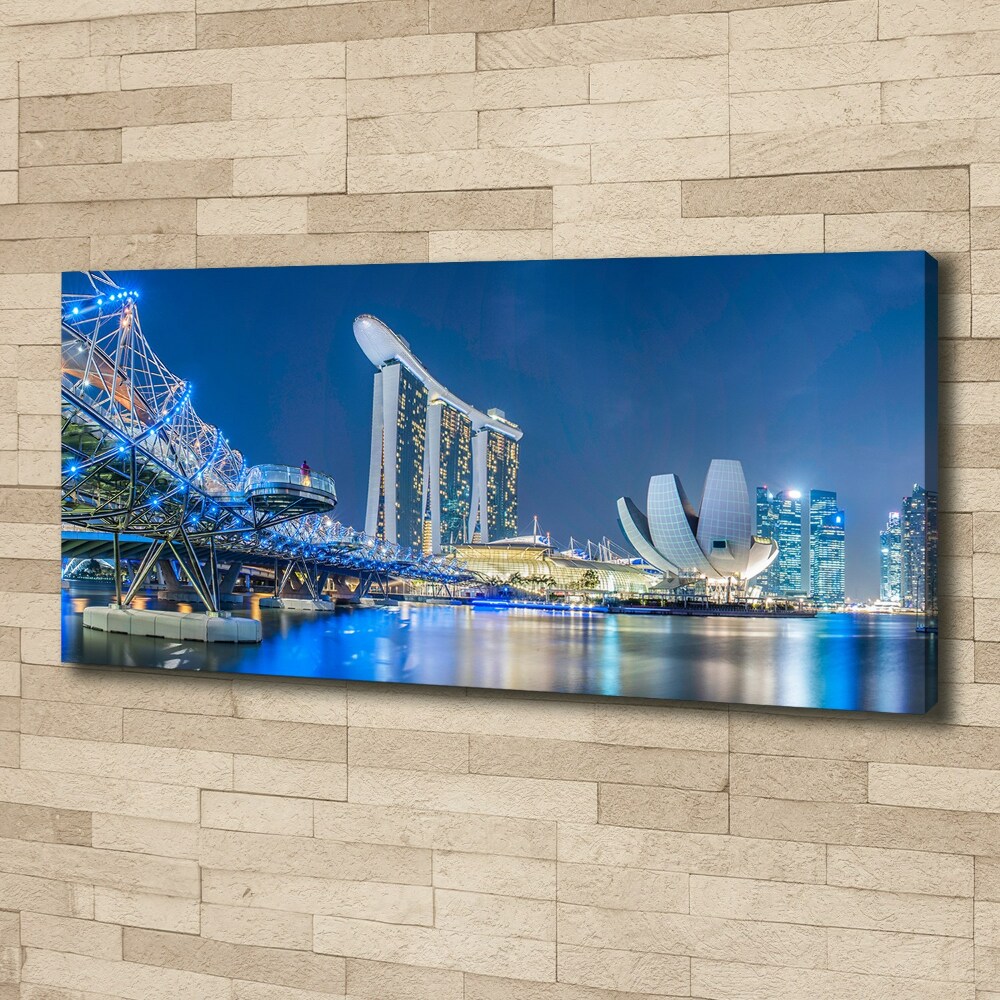 Canvas wall art Singapore at night