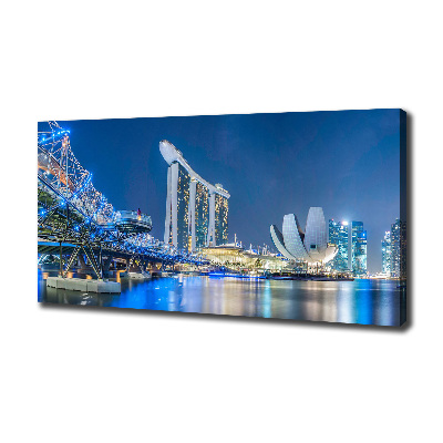 Canvas wall art Singapore at night