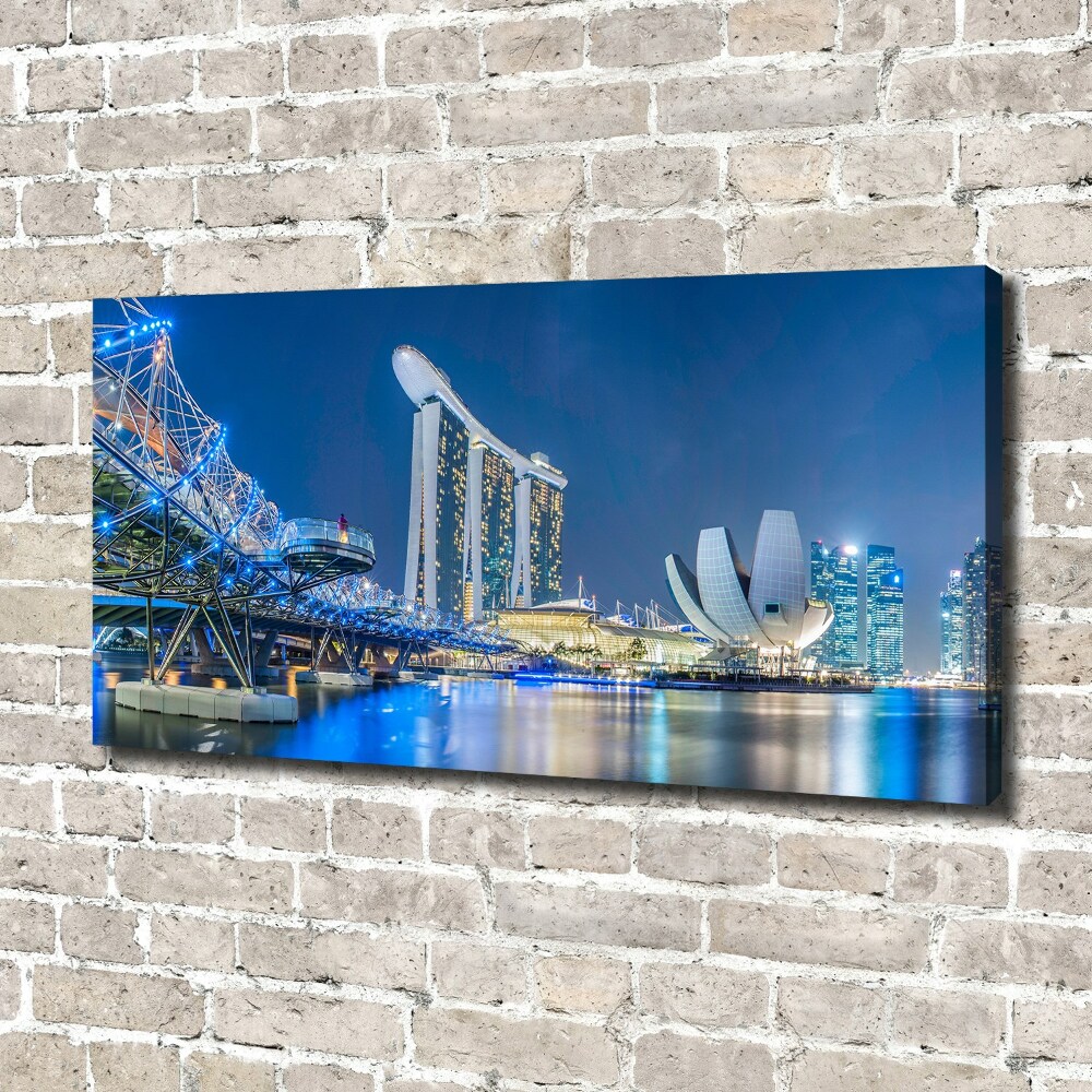 Canvas wall art Singapore at night