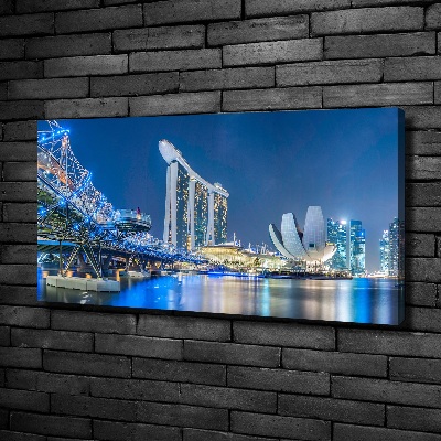 Canvas wall art Singapore at night