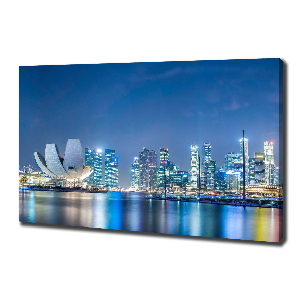 Canvas wall art Singapore at night