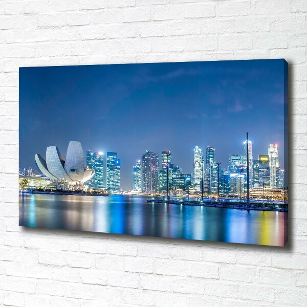 Canvas wall art Singapore at night