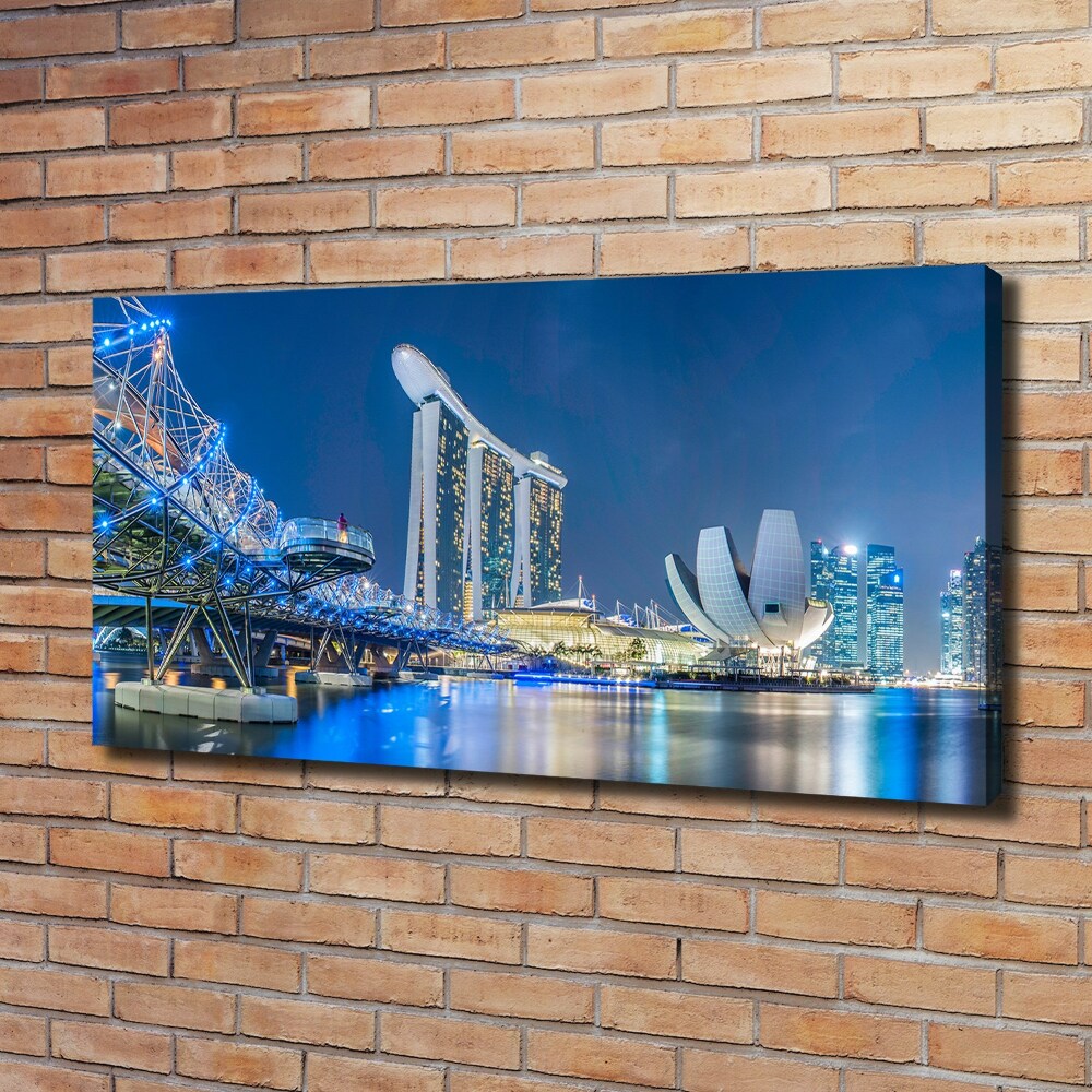 Canvas wall art Singapore at night