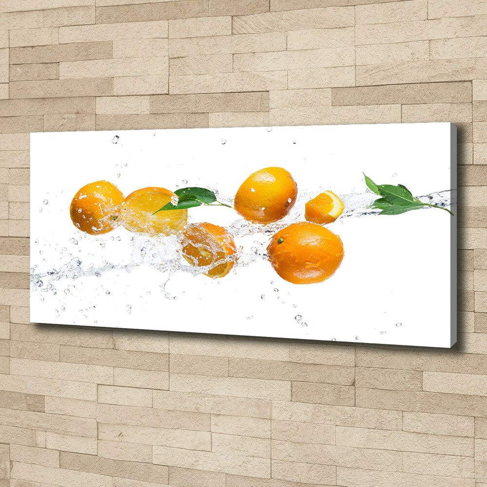 Canvas wall art Oranges and water