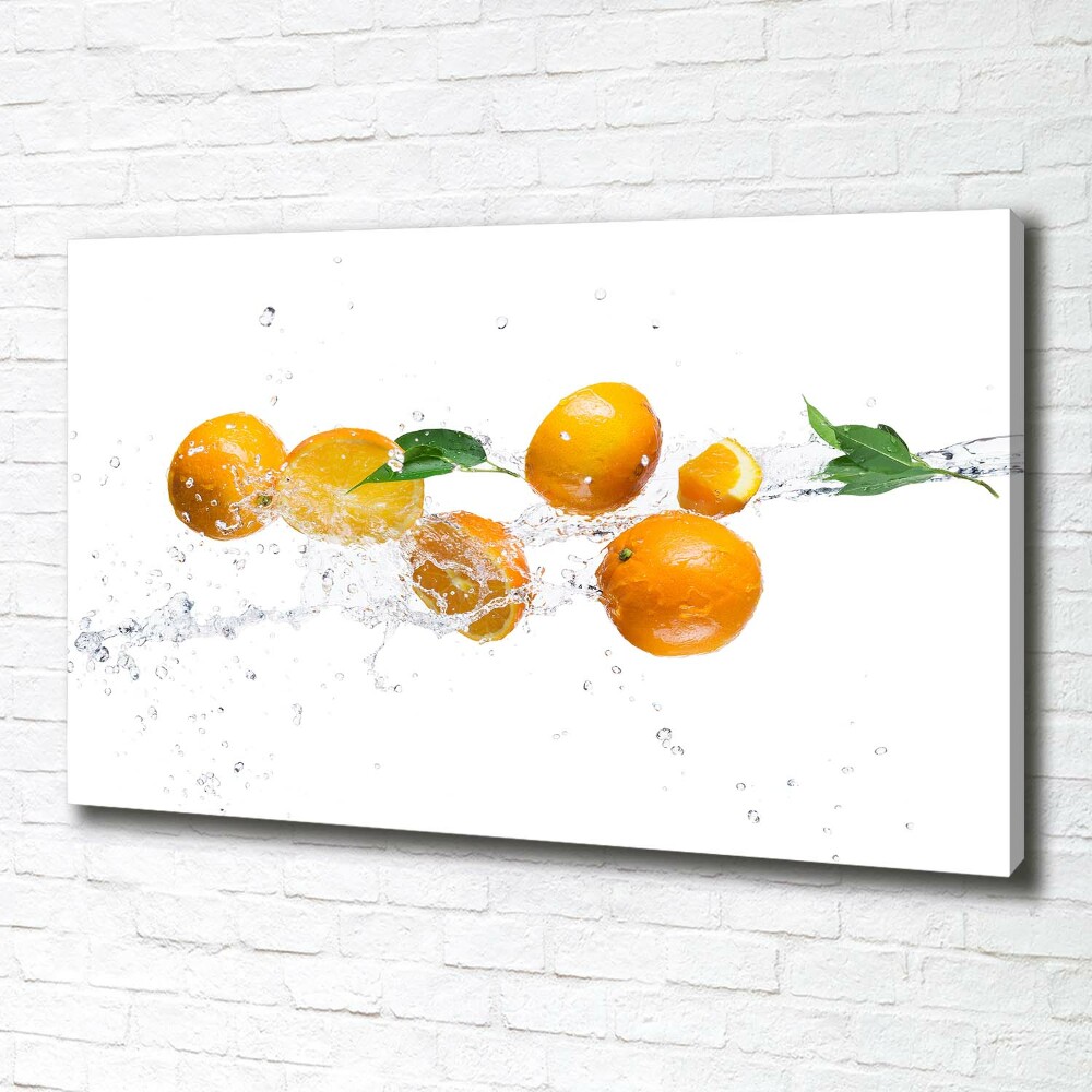 Canvas wall art Oranges and water