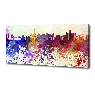 Canvas wall art Colorful chicago