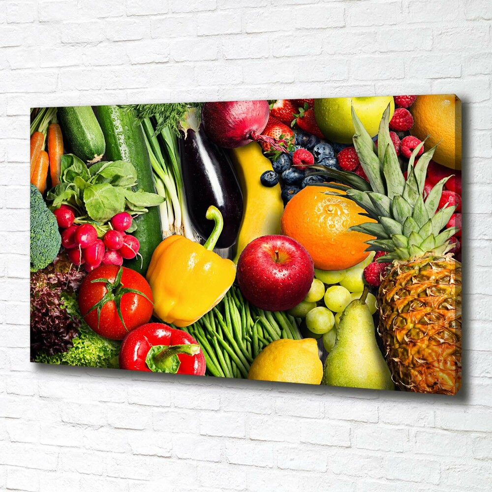 Canvas wall art Vegetables and fruits