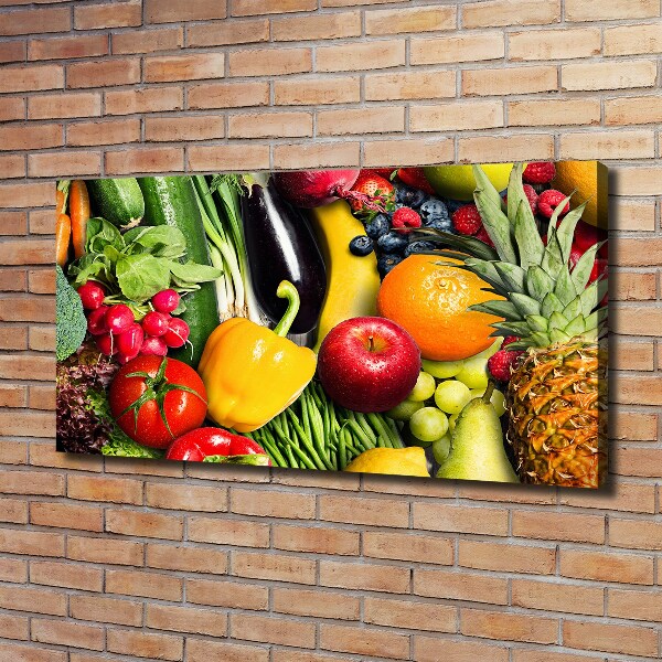 Canvas wall art Vegetables and fruits