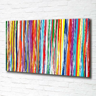 Canvas wall art Colorful stripes