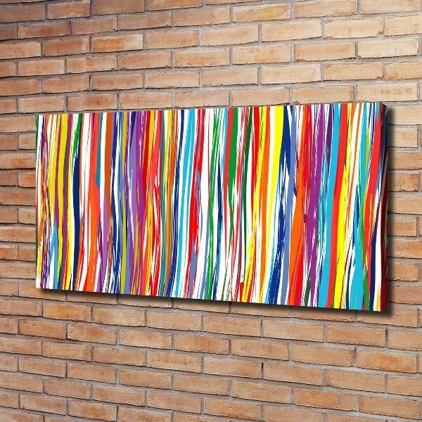 Canvas wall art Colorful stripes