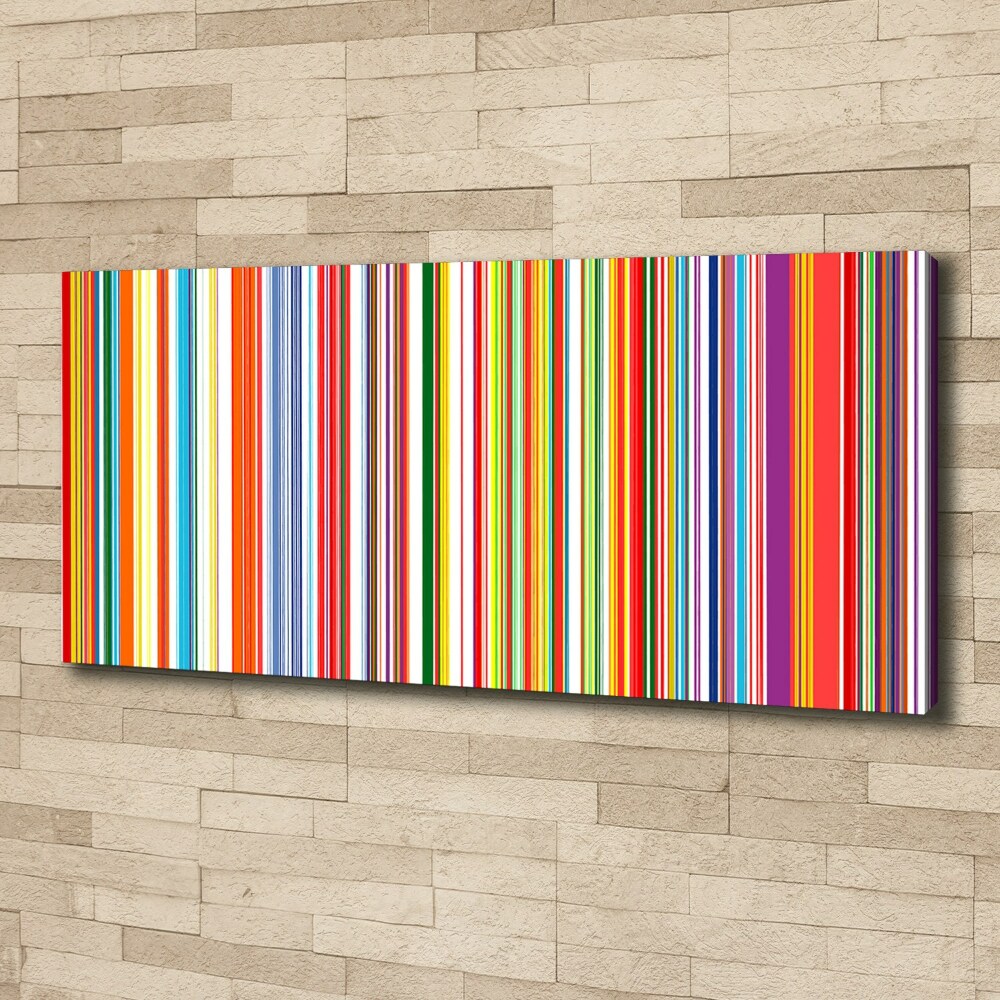 Canvas wall art Colorful stripes