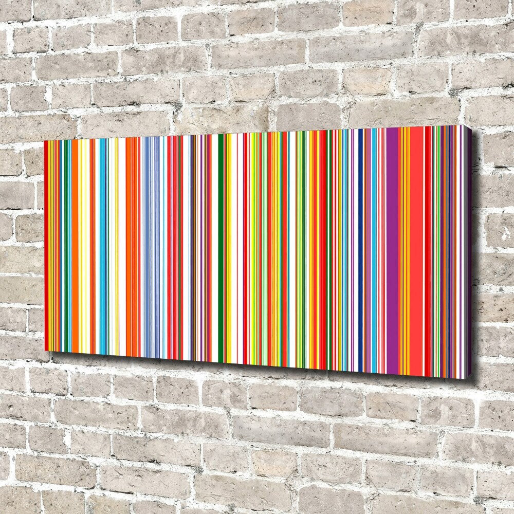 Canvas wall art Colorful stripes