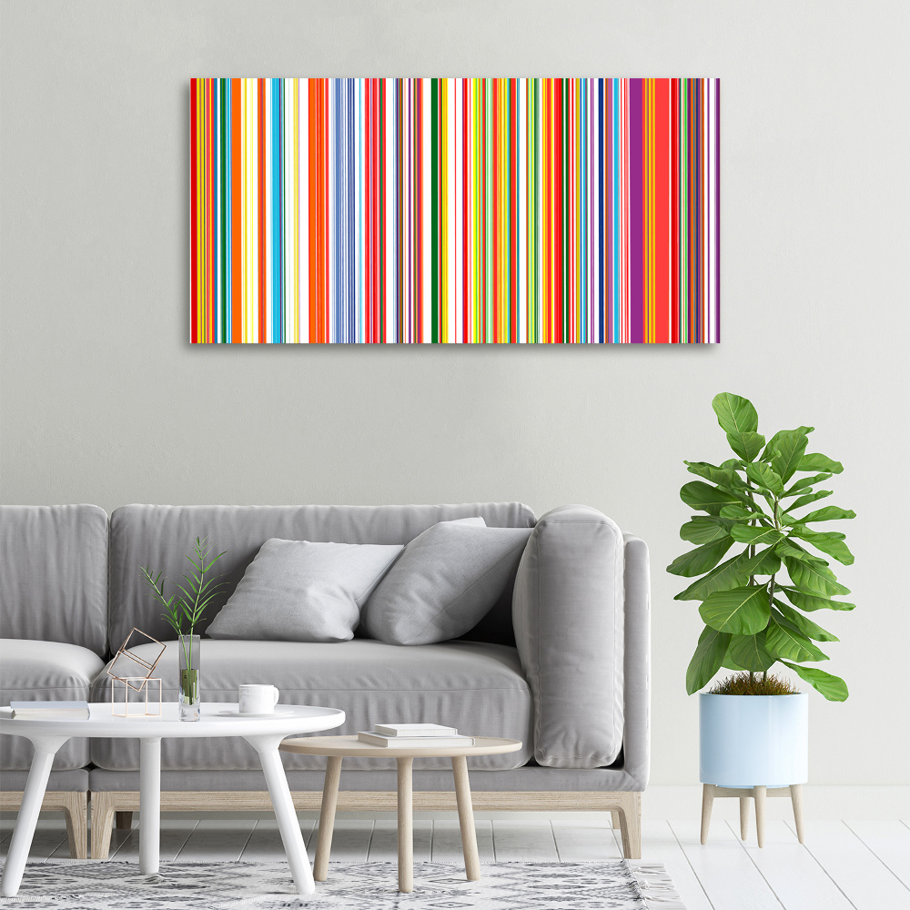 Canvas wall art Colorful stripes