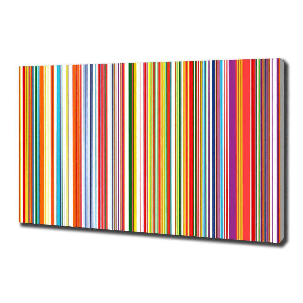 Canvas wall art Colorful stripes