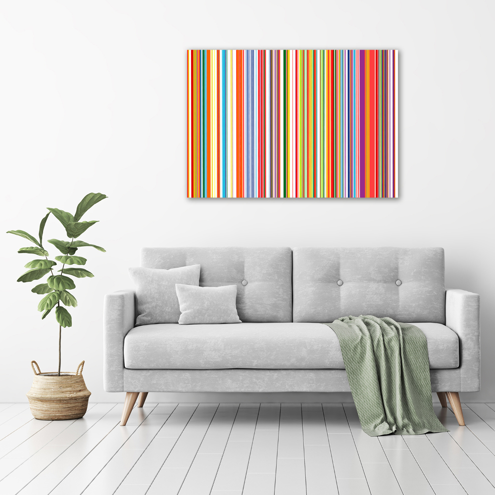 Canvas wall art Colorful stripes