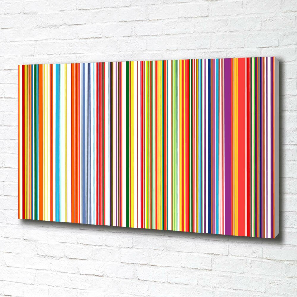 Canvas wall art Colorful stripes