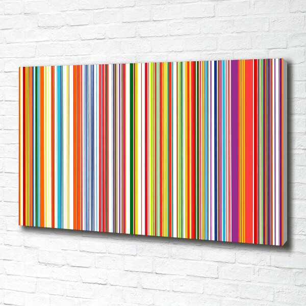 Canvas wall art Colorful stripes