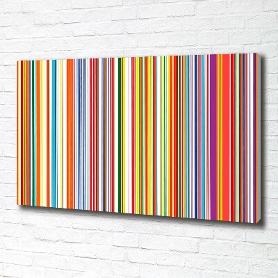 Canvas wall art Colorful stripes