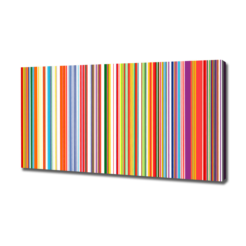 Canvas wall art Colorful stripes