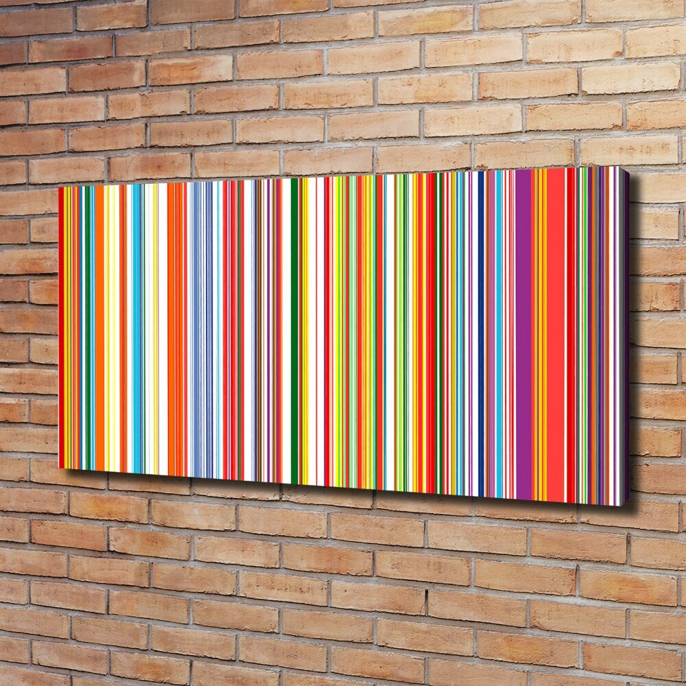 Canvas wall art Colorful stripes