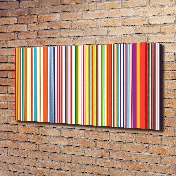 Canvas wall art Colorful stripes