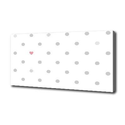 Canvas wall art Dots and hearts