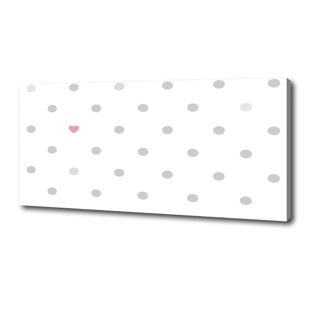 Canvas wall art Dots and hearts