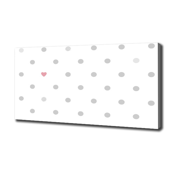 Canvas wall art Dots and hearts