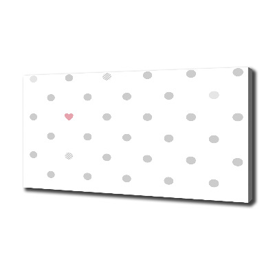 Canvas wall art Dots and hearts