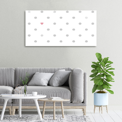 Canvas wall art Dots and hearts