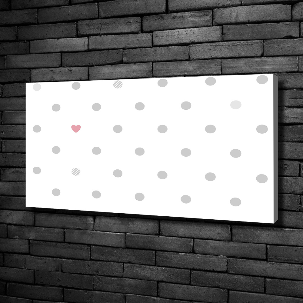 Canvas wall art Dots and hearts