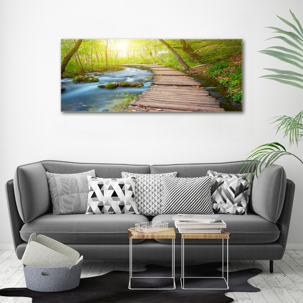 Canvas wall art Path in the forest