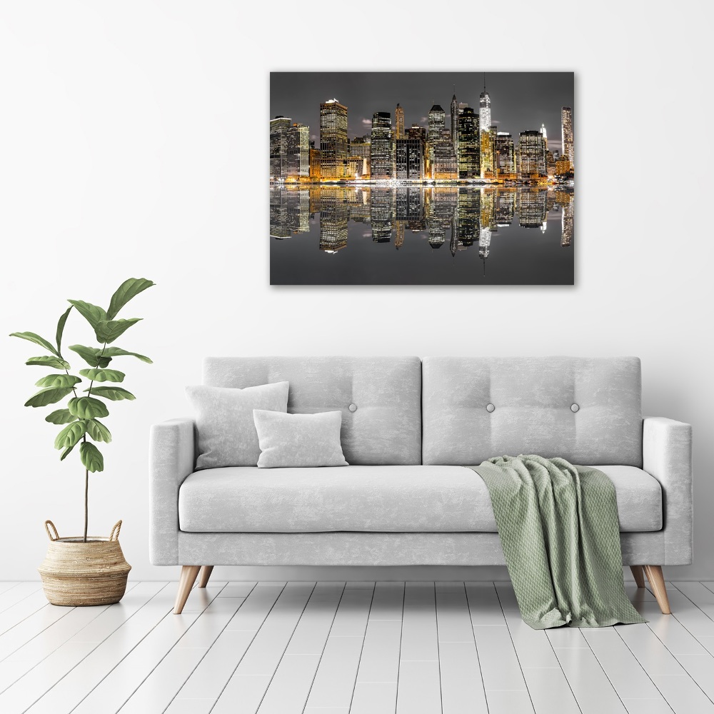 Canvas wall art New York at night