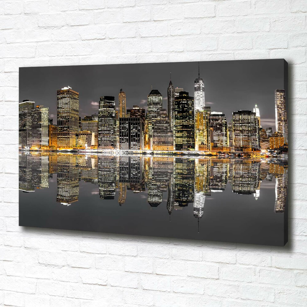 Canvas wall art New York at night