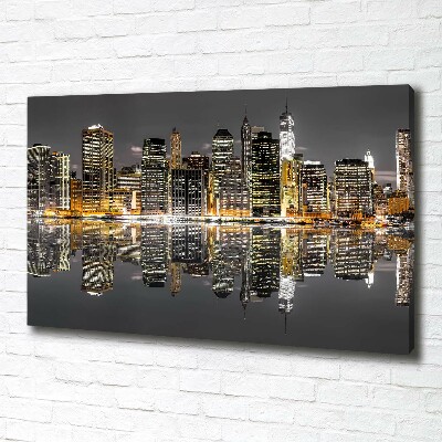 Canvas wall art New York at night