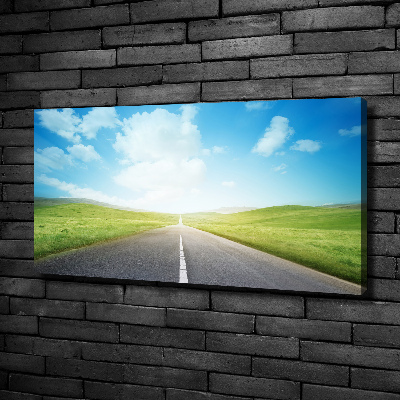 Canvas wall art Road through the meadow