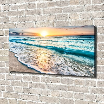 Canvas wall art Sunset beach