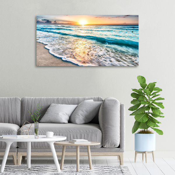 Canvas wall art Sunset beach